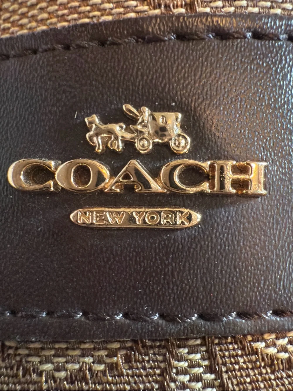 Coach Odette Signature Jacquard Driver Loafers Size 9.5B Brown Tan